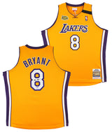 Lakers Kobe Bryant Signed Yellow M&N 1999-2000 HWC Authentic Jersey PSA #B11500