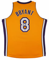 Lakers Kobe Bryant Signed Yellow M&N 1999-2000 HWC Authentic Jersey PSA #B11500