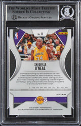 Lakers Shaquille O'Neal Signed 2019 Panini Prizm RW&B #11 Card BAS Slabbed