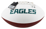 Eagles Randall Cunningham Signed Franklin White Panel Logo Football BAS Witnessed