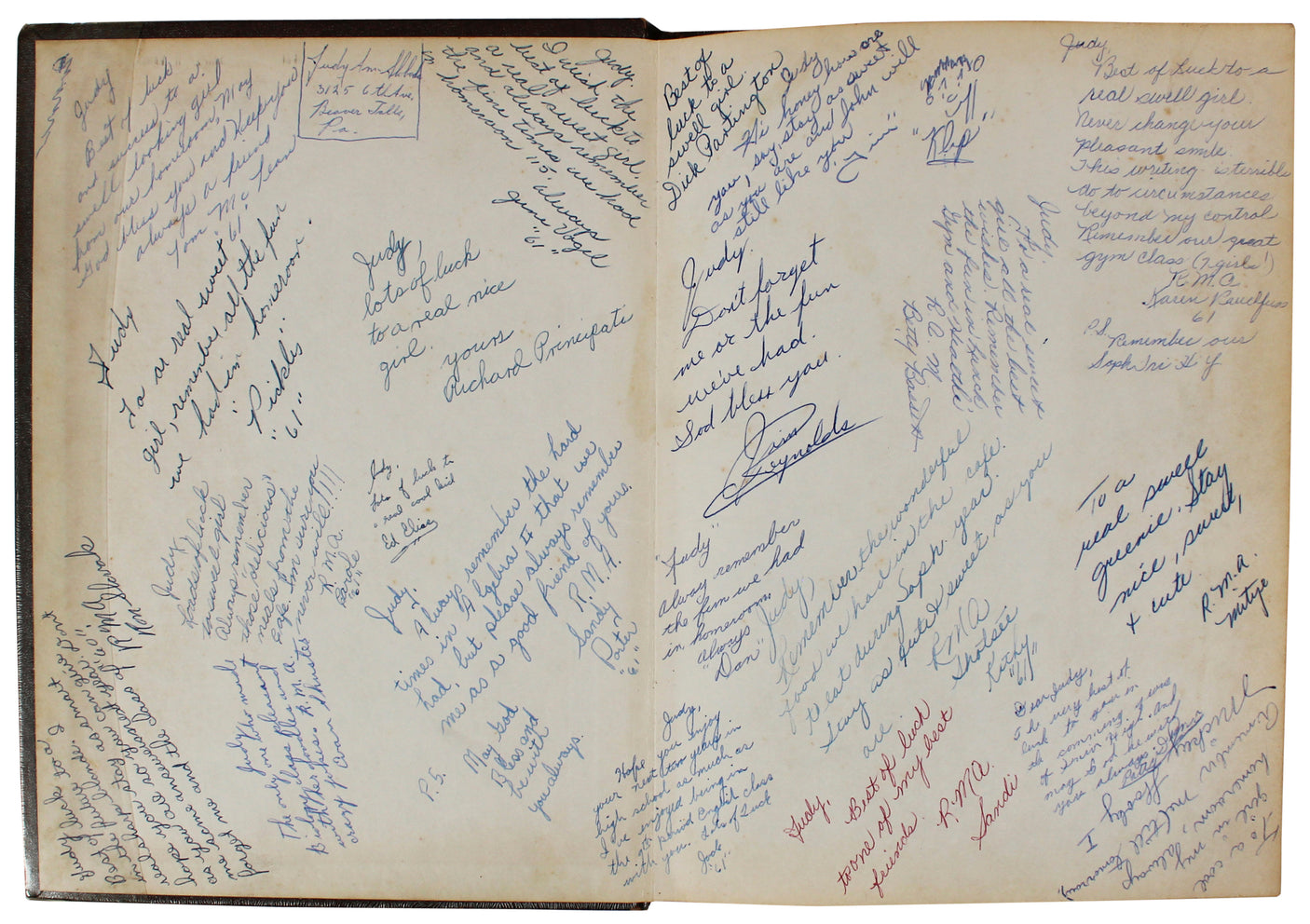 Jets Joe Namath Signed 1959 Beaver Falls High School Year Book PSA/DNA #Z05331