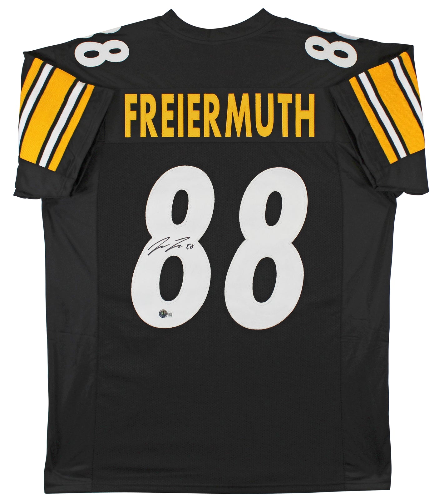 Pat Freiermuth Authentic Signed Black Pro Style Jersey Autographed BAS Witnessed