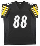 Pat Freiermuth Authentic Signed Black Pro Style Jersey Autographed BAS Witnessed