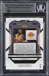 Lakers Shaquille O'Neal Signed 2022 Panini Prizms Ice #297 Card BAS Slabbed