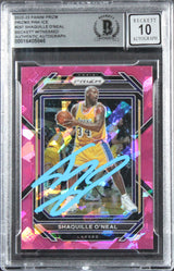 Lakers Shaquille O'Neal Signed 2022 Panini Prizm PI #297 Card Auto 10! BAS Slab