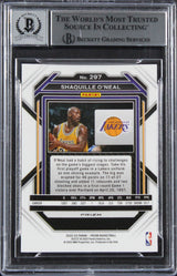 Lakers Shaquille O'Neal Signed 2022 Panini Prizm PI #297 Card Auto 10! BAS Slab