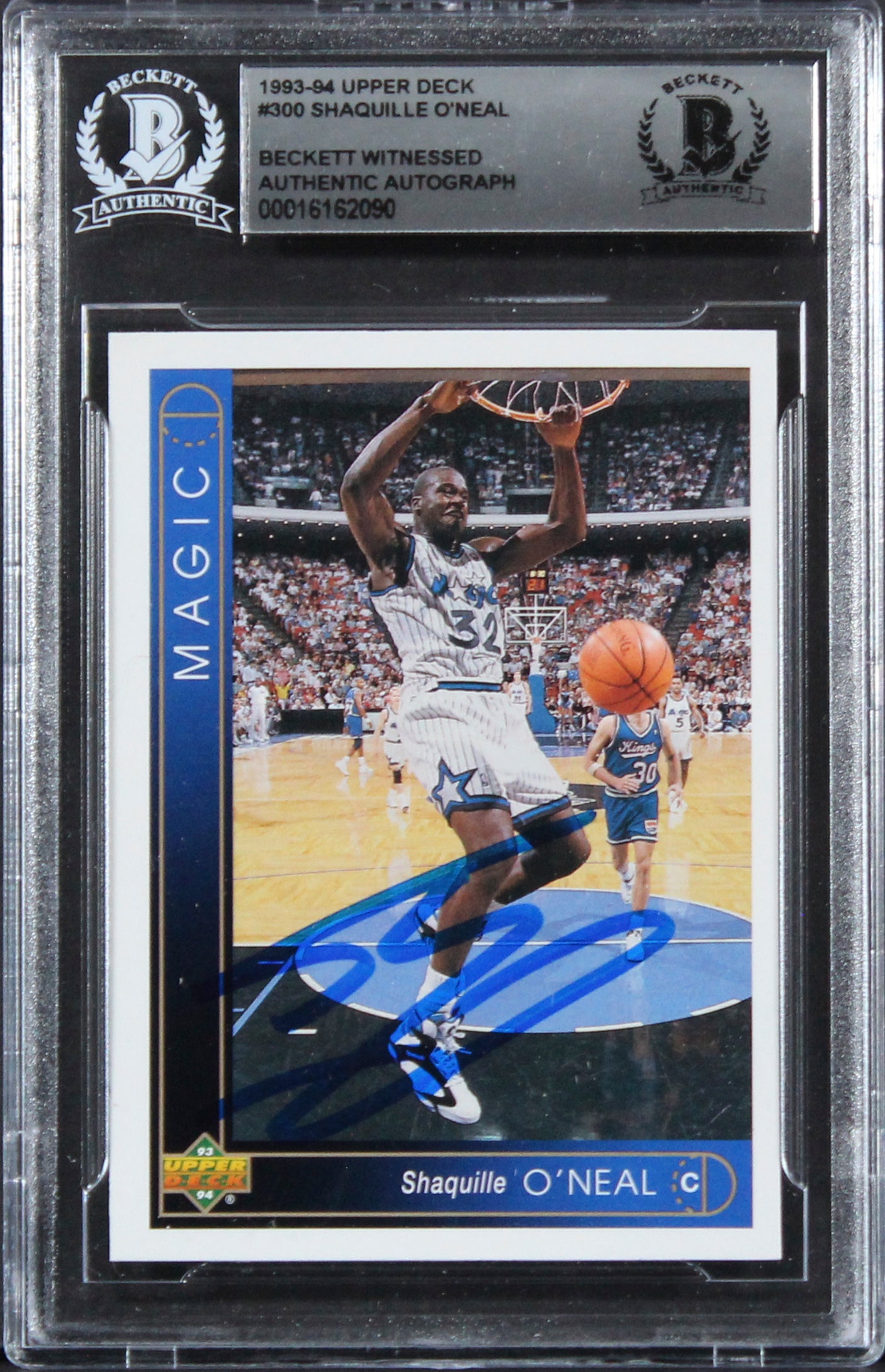 Magic Shaquille O'Neal Authentic Signed 1993 Upper Deck #300 Card BAS Slabbed