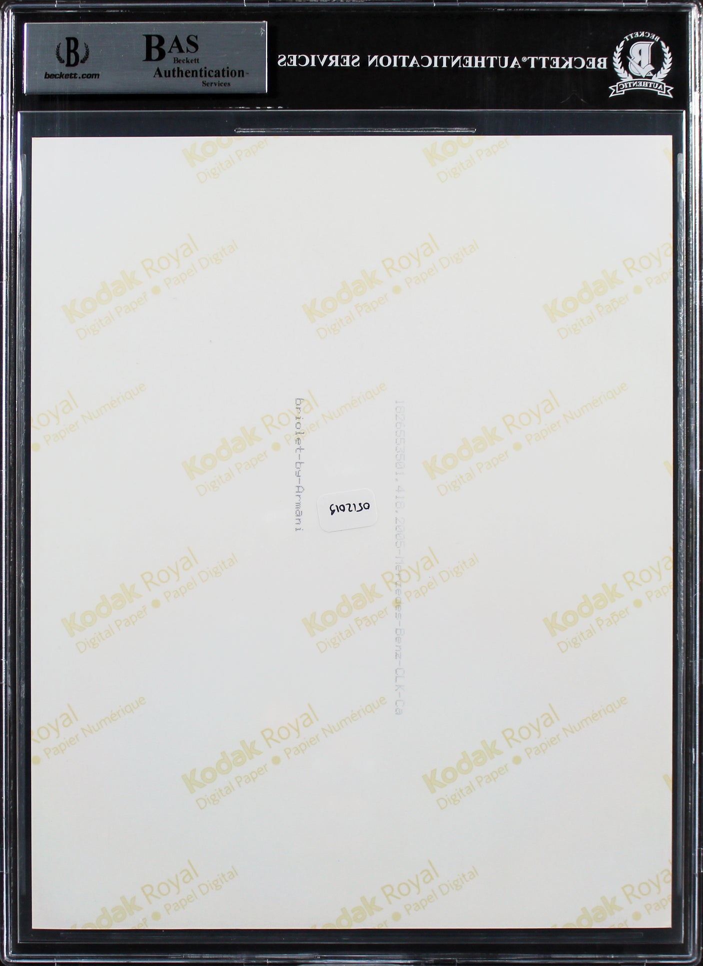 Giorgio Armani Authentic Signed 8x10 Photo Autographed BAS Slabbed