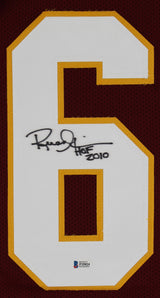Russ Grimm "HOF 2010" Signed Maroon Pro Style Framed Jersey BAS Witnessed