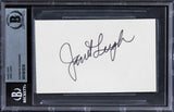 Janet Leigh Psycho Authentic Signed 3x5 Index Card Autographed BAS Slabbed 3
