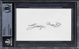 George Martin Musician Authentic Signed 3x5 Index Card Autographed BAS Slabbed