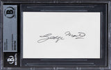 George Martin Musician Authentic Signed 3x5 Index Card Autographed BAS Slabbed