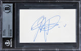 John Popper Blues Traveler Authentic Signed 3x5 Index Card BAS Slabbed