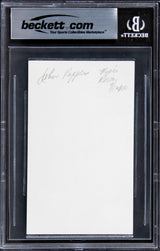 John Popper Blues Traveler Authentic Signed 3x5 Index Card BAS Slabbed