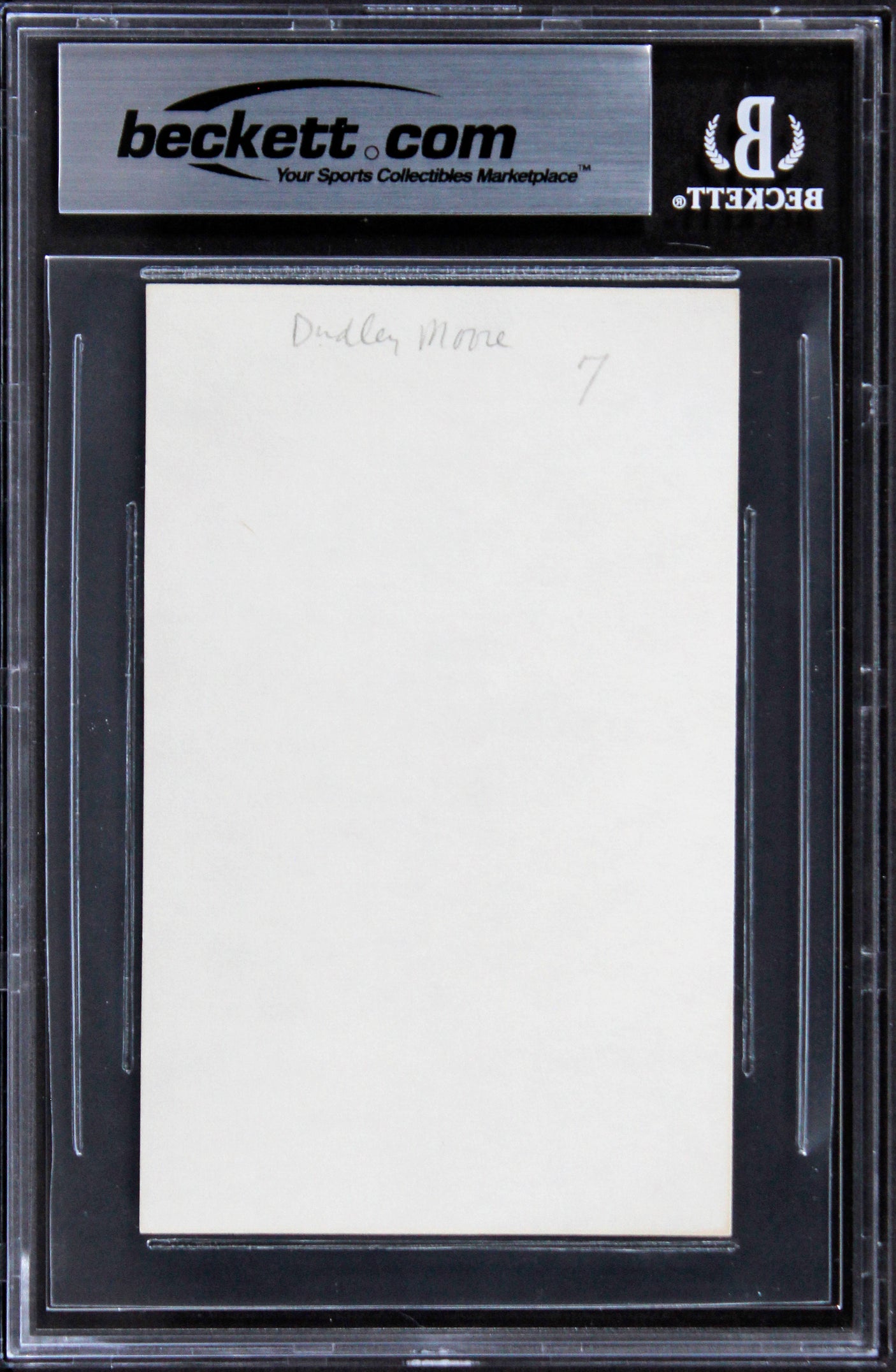 Dudley Moore Arthur Authentic Signed 3x5 Index Card Autographed BAS Slabbed 2