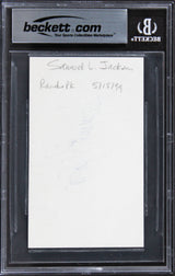 Samuel L. Jackson Pulp Fiction Authentic Signed 3x5 Index Card BAS Slabbed