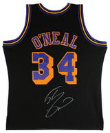 Lakers Shaquille O'Neal Signed Black Mitchell & Ness 1996-97 HWC Jersey BAS Wit