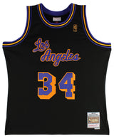 Lakers Shaquille O'Neal Signed Black Mitchell & Ness 1996-97 HWC Jersey BAS Wit
