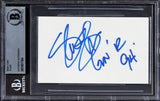Slash Guns N' Roses "GN'R 94" Authentic Signed 3x5 Index Card BAS Slabbed