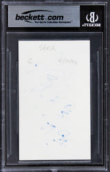 Slash Guns N' Roses "GN'R 94" Authentic Signed 3x5 Index Card BAS Slabbed