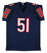Dick Butkus Authentic Signed Navy Blue Pro Style Jersey Autographed BAS