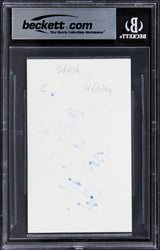 Slash Guns N' Roses "GN'R 94" Authentic Signed 3x5 Index Card BAS Slabbed
