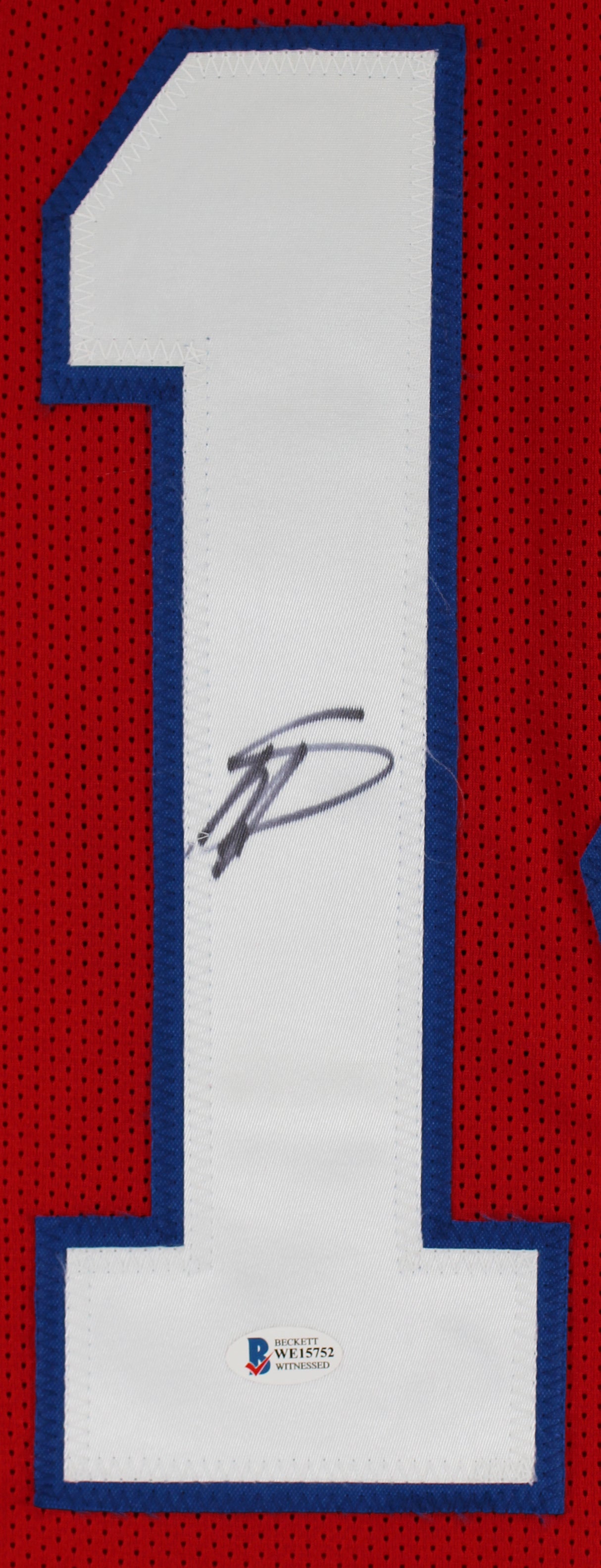 Stefon Diggs Authentic Signed Red Pro Style Jersey Autographed BAS Witnessed
