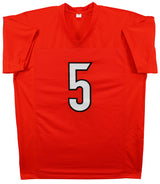 Tee Higgins Authentic Signed Orange Pro Style Jersey Autographed BAS Witnessed
