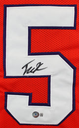 Tee Higgins Authentic Signed Orange Pro Style Jersey Autographed BAS Witnessed