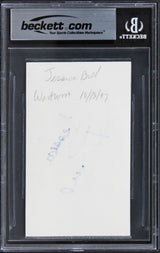 Jessica Biel 7th Heaven Authentic Signed 3x5 Index Card Autographed BAS Slabbed