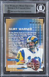 Rams Kurt Warner Authentic Signed 2000 Impact Rewind '99 #40 Card BAS Slabbed