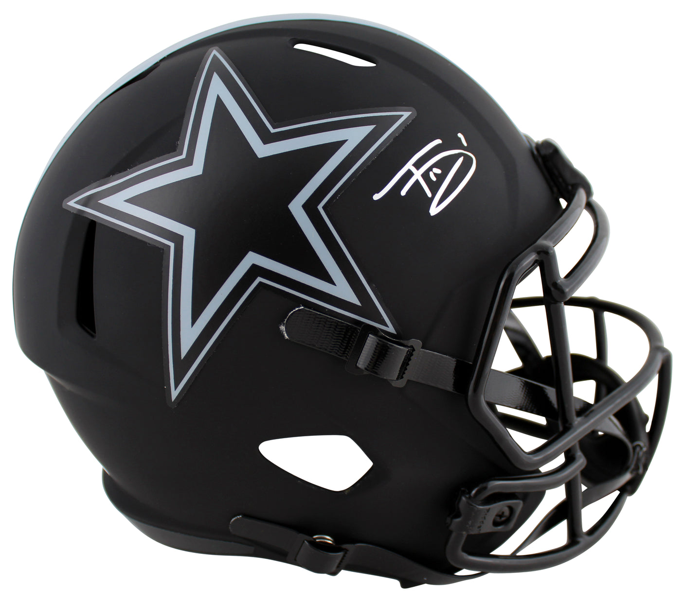 Cowboys Trevon Diggs Signed Eclipse Full Size Speed Rep Helmet w/ Case JSA Wit