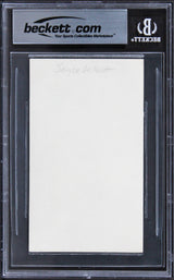 Joyce DeWitt Three's Company Authentic Signed 3x5 Index Card BAS Slabbed