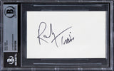 Randy Travis Country Musician Authentic Signed 3x5 Index Card BAS Slabbed 3