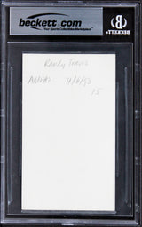 Randy Travis Country Musician Authentic Signed 3x5 Index Card BAS Slabbed 3