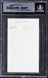 Randy Travis Country Musician Authentic Signed 3x5 Index Card BAS Slabbed 3