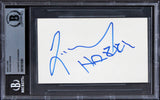 Richard Harris Gladiator Authentic Signed 3x5 Index Card w/ Blue Sig BAS Slabbed