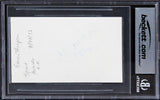 Emma Thompson The Tall Guy Authentic Signed 3x5 Index Card BAS Slabbed 3