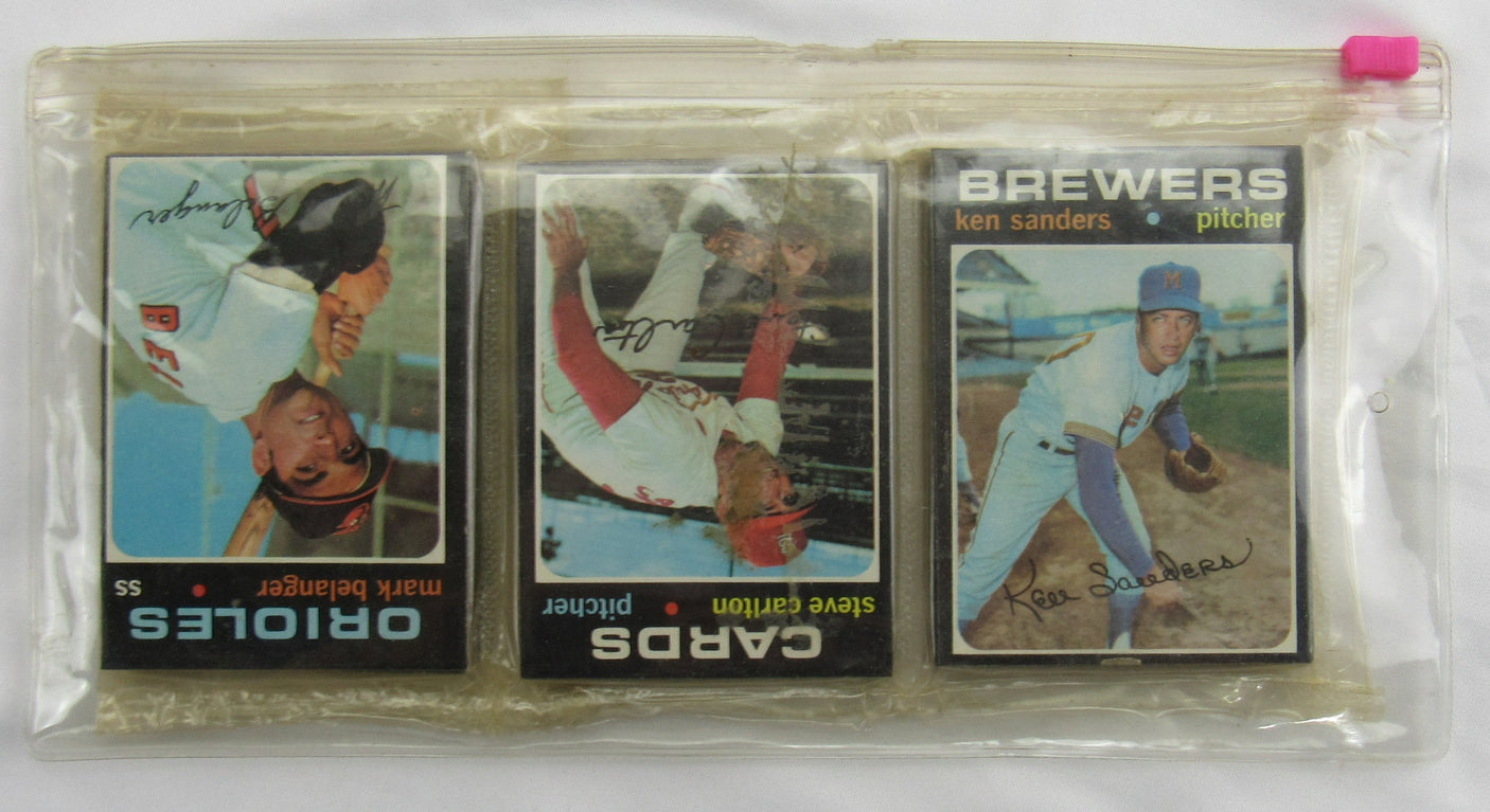 1971 Topps Baseball Card Rack Pack - Steve Carlton on Top - Read Notes