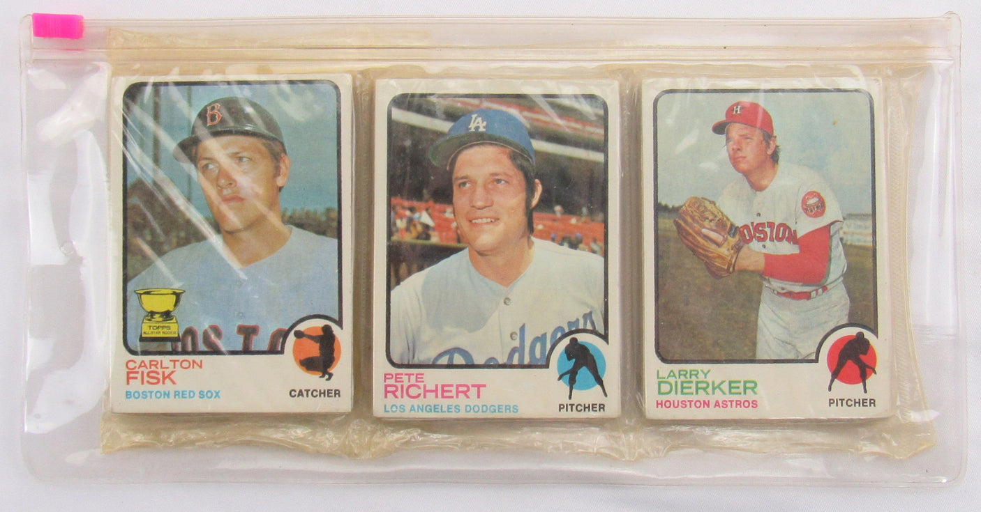 1973 Topps Baseball Card Rack Pack - Carlton Fisk on Top - Read Notes