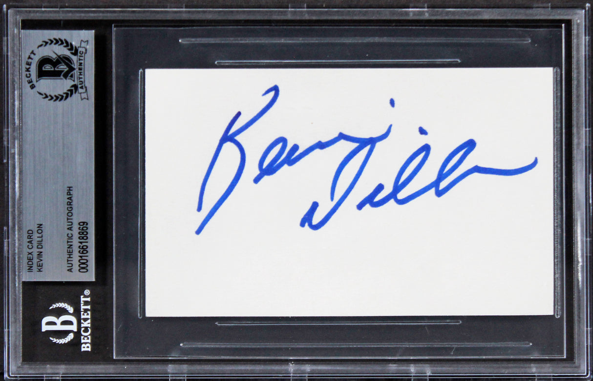 Kevin Dillon Entourage Authentic Signed 3x5 Index Card w/ Blue Sig BAS Slabbed 1