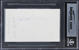 Keanu Reeves John Wick Authentic Signed 3x5 Index Card Autographed BAS Slabbed