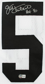 Jack Lambert "HOF 90" Authentic Signed White Pro Style Jersey BAS Witnessed