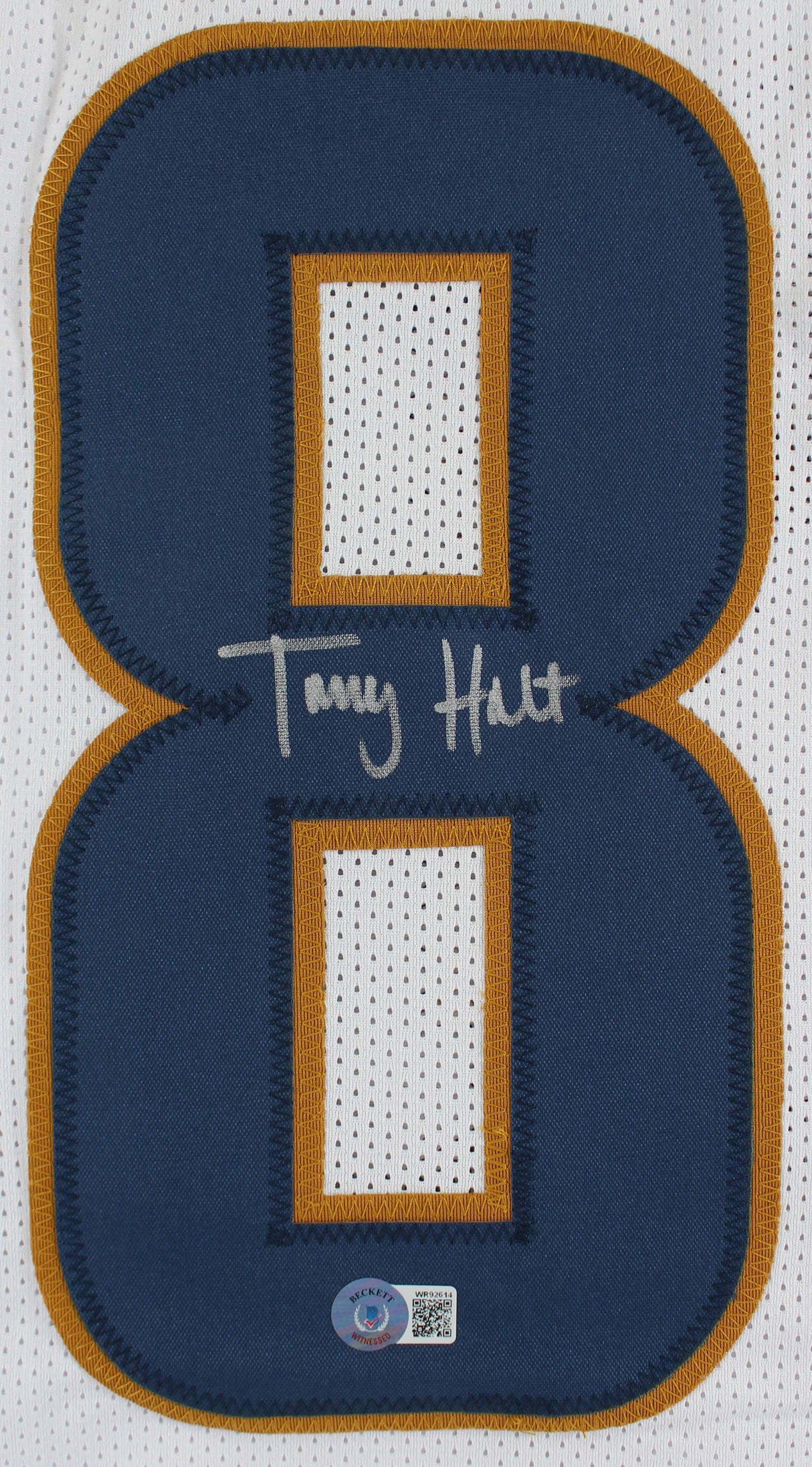 Torry Holt Authentic Signed White Pro Style Jersey Autographed BAS Witnessed