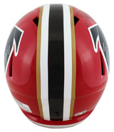 Falcons Deion Sanders Signed Red 66-69 TB Full Size Speed Rep Helmet BAS Witness