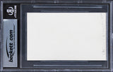 Christy Turlington Model Authentic Signed 3x5 Index Card BAS Slabbed 2