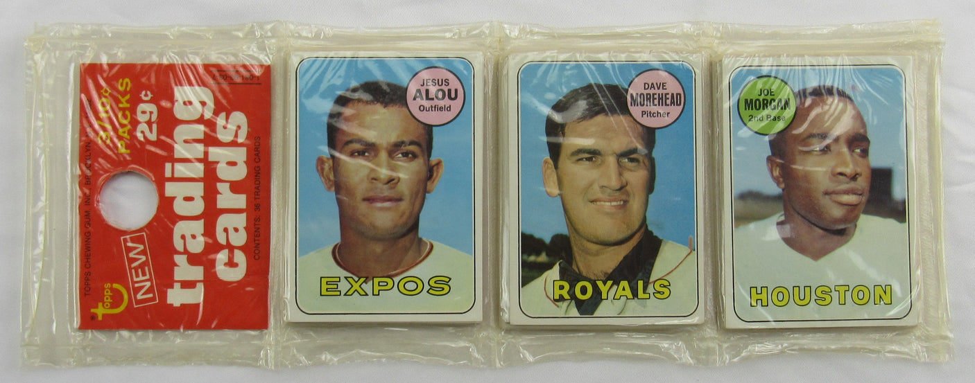 1969 Topps Baseball Card Rack Pack - Joe Morgan on Top - Read Notes