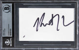 Katie Holmes Batman Begins Authentic Signed 3x5 Index Card BAS Slabbed