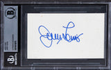 Jerry Lewis The Nutty Professor Authentic Signed 3x5 Index Card BAS Slabbed