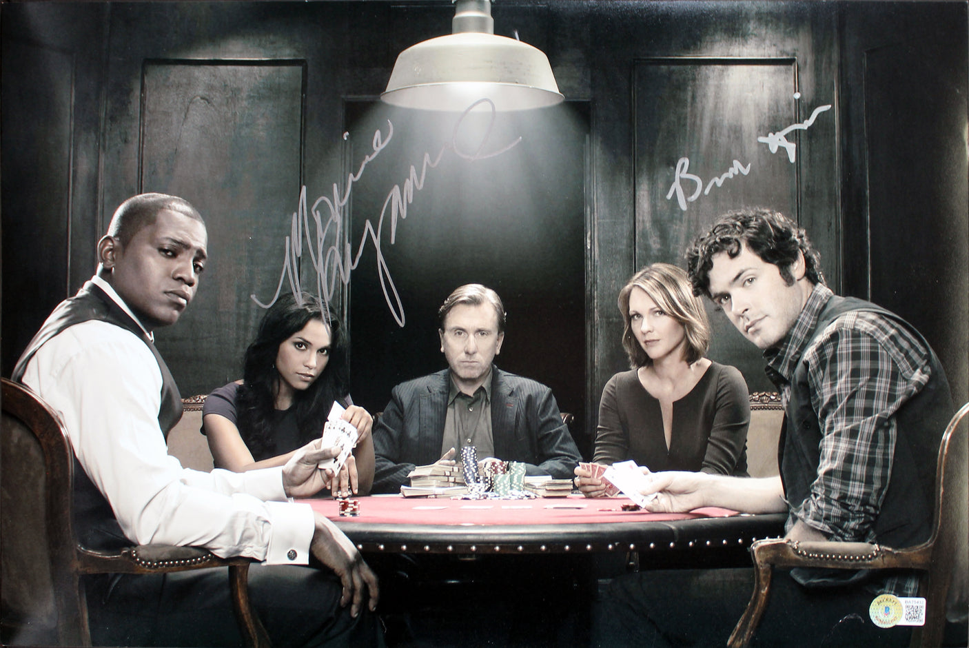 Lie To Me (2) Raymond & Hines Authentic Signed 12x18 Photo BAS #BA75432